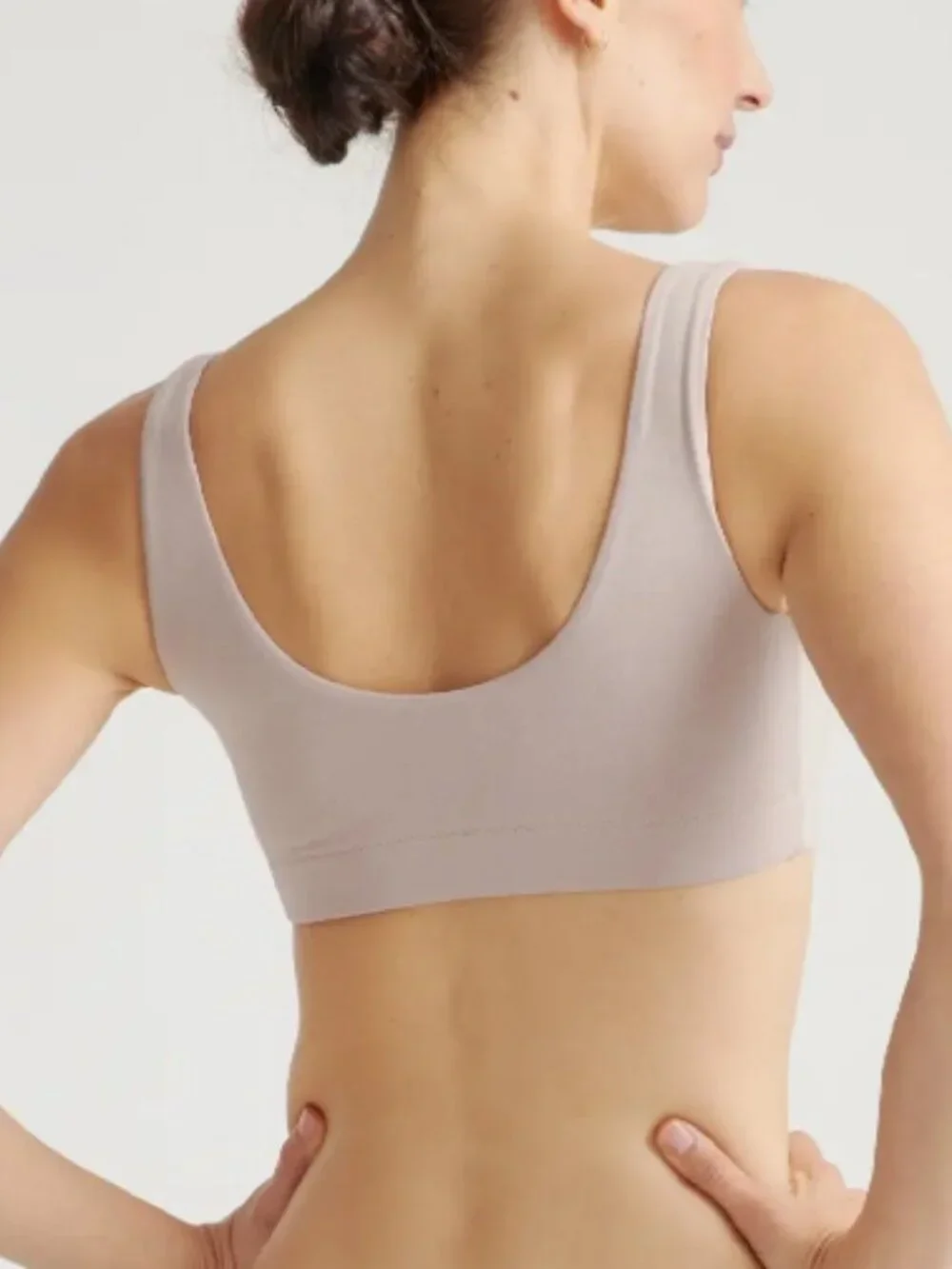 Quince Organic Cotton Tank Bralette (2-pack) Black/Pink S NEW